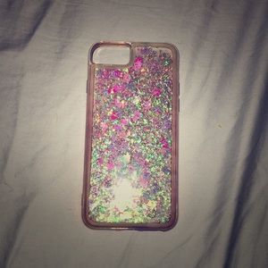 Clear glitter case